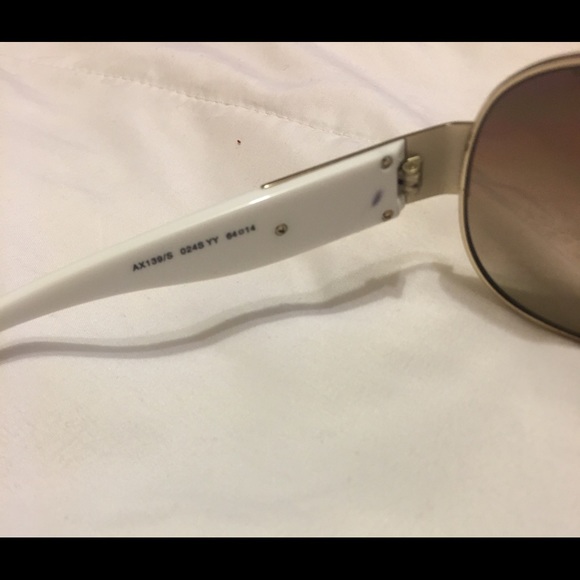 ARMANI EXCHANGE White Aviator Sunglasses - Picture 5 of 5